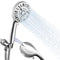 10 Setting Handheld Shower Head, High Pressure Shower Head with Filter, Silver
